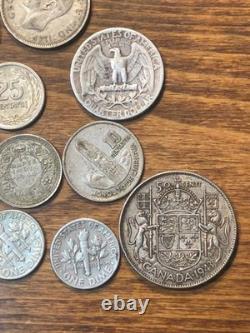 US & World Silver Coin Collection 4.4 Oz. Lot 35%-90% Obsolete Silver