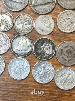 US & World Silver Coin Collection 4.4 Oz. Lot 35%-90% Obsolete Silver