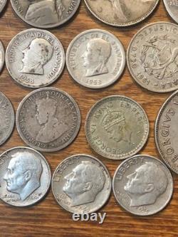US & World Silver Coin Collection 4.4 Oz. Lot 35%-90% Obsolete Silver