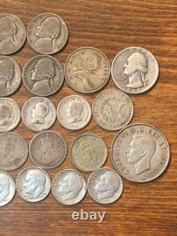 US & World Silver Coin Collection 4.4 Oz. Lot 35%-90% Obsolete Silver