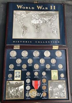 U. S. Commemorative Gallery World War II Historic Silver Coin Collection Box Set