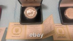 Ukrainian Silver Proof Commemorative 11 Coins Collection Italy & China Too