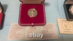 Ukrainian Silver Proof Commemorative 11 Coins Collection Italy & China Too