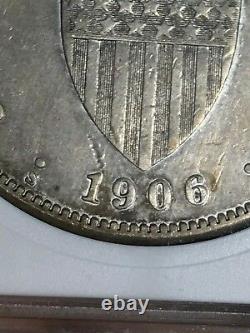 Us Philippines 1906-s One Peso Anacs Au Details (net Ef 40) Key Date Scarce