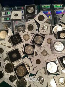 Us & World Coin Grab Bag Full Of Silver, Gold, Pcgs, Proofs, & More 50+ Items
