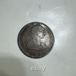 VINTAGE COIN, MEXICO. SILVER 2 REALS, 1773, Sold as is