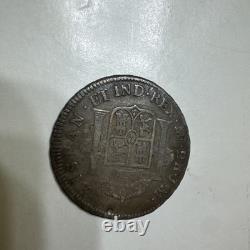 VINTAGE COIN, MEXICO. SILVER 2 REALS, 1773, Sold as is