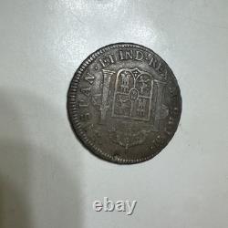 VINTAGE COIN, MEXICO. SILVER 2 REALS, 1773, Sold as is