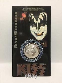VINTAGE Official KISS World Tour Silver Commemorative Coin 4 Lot 1997