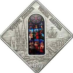 VOTIVE CHURCH Vienna Holy Windows Silver Coin 10$ Palau 2012