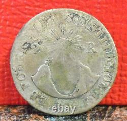 Very Nice and Rare 1836 F. P. Ecuador (Quito) Silver 2 Reals