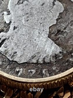 Very Rare 1789 IJ Type Colonial Peru. 903 Silver Reale Pendant w COA & Box