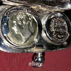 Victorian 1890 Sterling Silver 925 Hall Marked Double & Half Sovereign Case