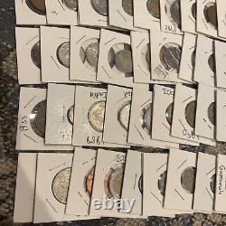 Vintage Foreign Coin Lot + Wheat Cents + Us Stamp Lot. 999 Silver! Quarter Set