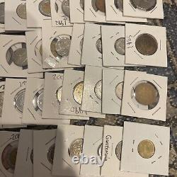 Vintage Foreign Coin Lot + Wheat Cents + Us Stamp Lot. 999 Silver! Quarter Set