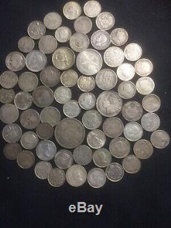 Vintage Silver World Coin Lot, Many Countries Represented, Check Out Scans