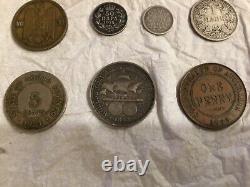 Vintage US & Foreign Coins LOT of 13 Many silver! Circulated-Uncertified