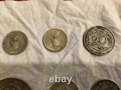 Vintage US & Foreign Coins LOT of 13 Many silver! Circulated-Uncertified