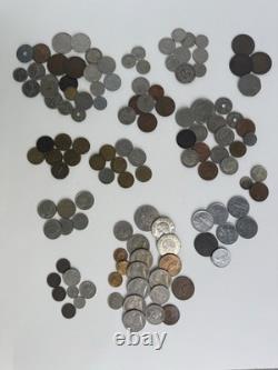 Vintage World Coin Lot 70+ Estate Collection Old Silver European Asia WWII Coins