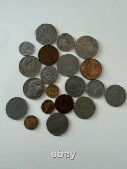 Vintage World Coin Lot 70+ Estate Collection Old Silver European Asia WWII Coins