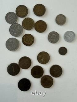 Vintage World Coin Lot 70+ Estate Collection Old Silver European Asia WWII Coins