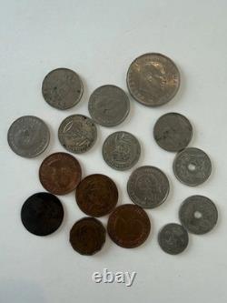 Vintage World Coin Lot 70+ Estate Collection Old Silver European Asia WWII Coins