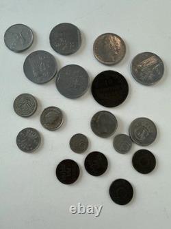Vintage World Coin Lot 70+ Estate Collection Old Silver European Asia WWII Coins