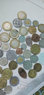 Vintage World Coin Lot Euro Mexico Tokens England Canada Australia Asia All