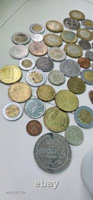 Vintage World Coin Lot Euro Mexico Tokens England Canada Australia Asia All
