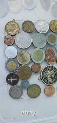 Vintage World Coin Lot Euro Mexico Tokens England Canada Australia Asia All