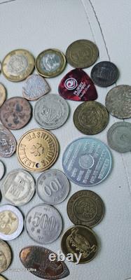 Vintage World Coin Lot Euro Mexico Tokens England Canada Australia Asia All