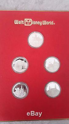 WALT DISNEY WORLD 20 MAGICAL YEARS MASTER PROOF SET SILVER COIN Book
