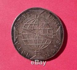 WORLD COIN BRAZILIAN 100% SILVER COIN 960 REIS 1818- João Prince Regent