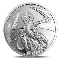 WORLD OF DRAGONS COMPLETE SET of 12 6-1 Oz. SILVER & 6-1 Oz. COPPER COINS