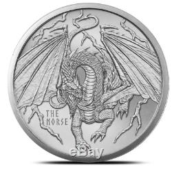 WORLD OF DRAGONS COMPLETE SET of 12 6-1 Oz. SILVER & 6-1 Oz. COPPER COINS