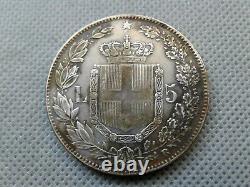 WORLD OLD COINS 1878 ITALIA 5 LIRE SILVER! Coin COLLECTIBLES