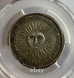 WORLD SILVER COIN 1821 PERU MEDAL PCGS AU58, FONROBERT-8998, SIZE 30mm WORLD SILVER COIN 1821 PERU MEDAL PCGS AU58, FONROBERT-8998, SIZE 30mm