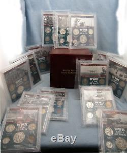 WW2 19411945 US Complet coin collection total 75 coins from world war 2 withBox