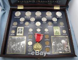 WW2 commemorative coin collection medal-coins and stamps from world war 2