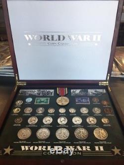 WW2 commemorative coin collection medal-coins and stamps from world war 2 B28