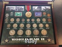 WW2 commemorative coin collection medal-coins and stamps from world war 2 B28