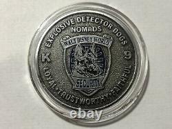Walt Disney World Security Explosive Detector Dogs K9 Nomads Silver Coin Rare