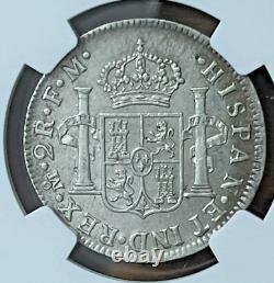Well Struck 1776 Spanish Colonial 2 Reales of Mexico City NGC AU DETAILS