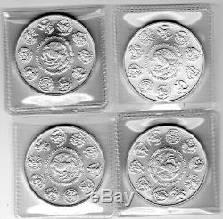 World Coin Collection Lot of 4 Silver Coins. Dates 2017 4-0z of silver