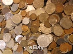 World Coins Over 12 Lbs. Mostly Vintage With Silver Coins-see Photos