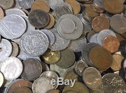 World Coins Over 12 Lbs. Mostly Vintage With Silver Coins-see Photos