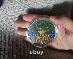 World Coins Palau Republic Tree Of Life Silver Dot Art 2020 $20 Mintage 333