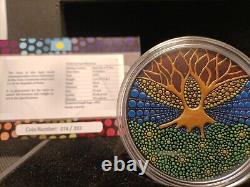 World Coins Palau Republic Tree Of Life Silver Dot Art 2020 $20 Mintage 333