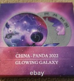 World Coins Silver Glowing Galaxy Panda