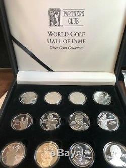 World Golf Hall Of Fame 12 Piece. 999 Fine Silver Compete Set Coins All In Proof